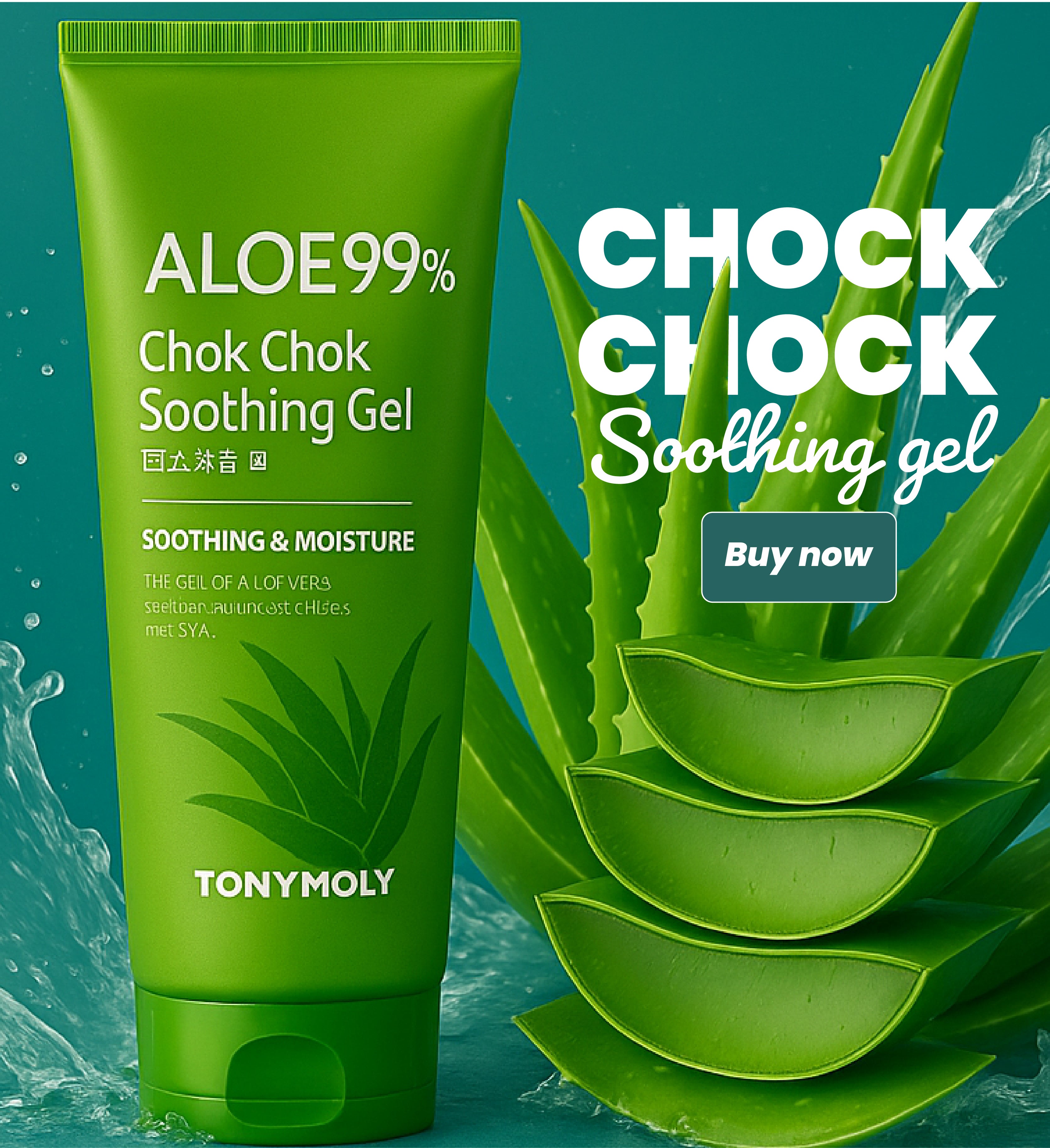 Gel de Aloe Vera Aloe 99% Chok Chok Soothing 3 unidades + 1 Mascarilla GRATIS